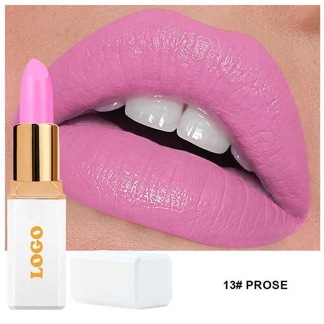 مكياج نباتي أحمر شفاه غير لامع مقاوم للماءMakeup Waterproof Matte Lipstick