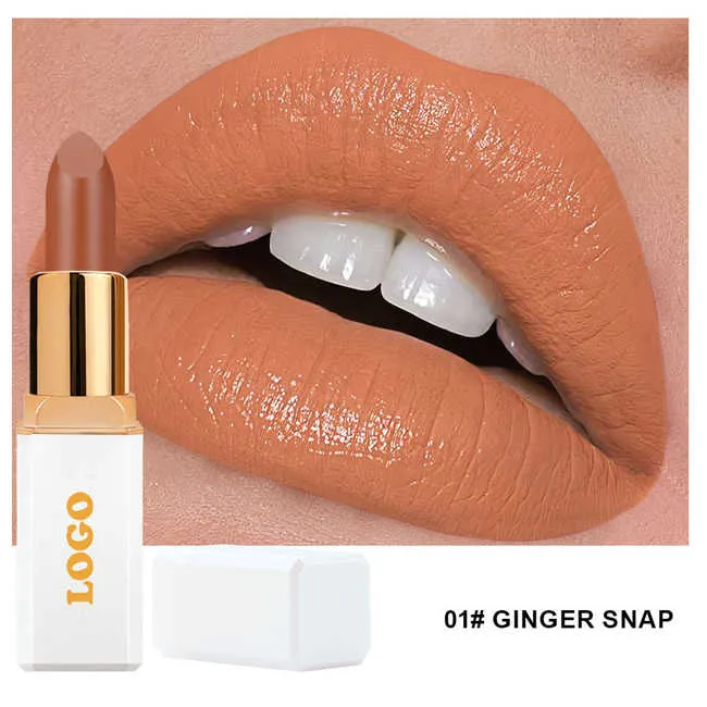 مكياج نباتي أحمر شفاه غير لامع مقاوم للماءMakeup Waterproof Matte Lipstick