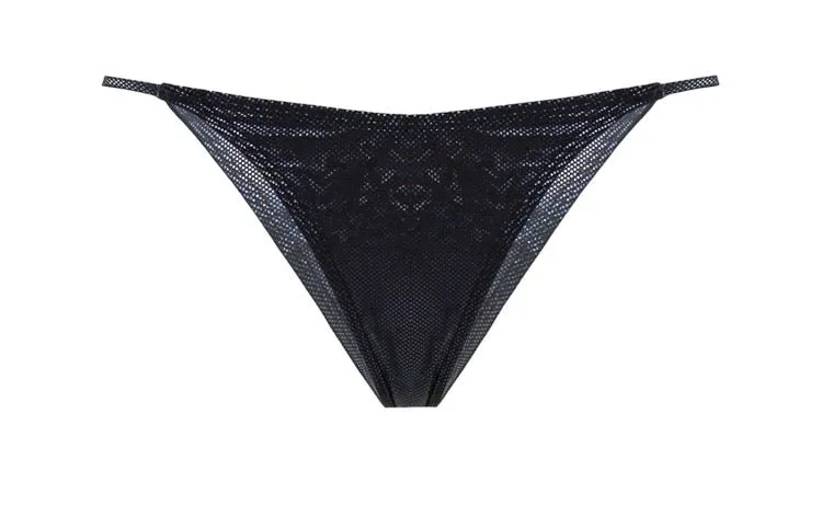 Ayala Black glitter sparkling swimwear bikini thong