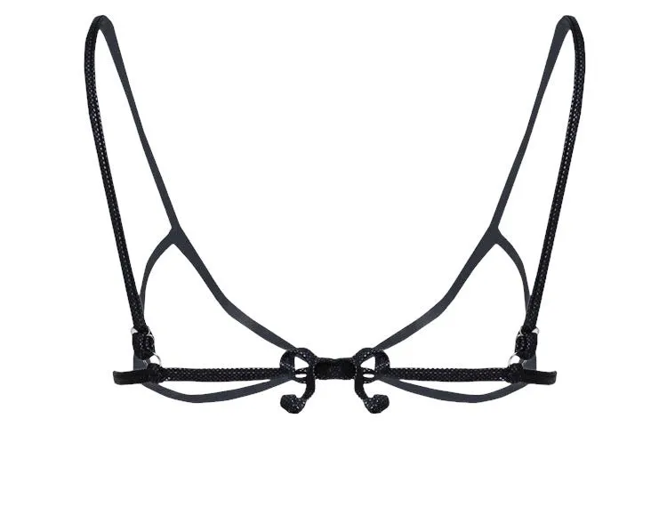 Ayala Black glitter sparkling swimwear bikini thong