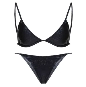 Ayala Black glitter sparkling swimwear bikini thong