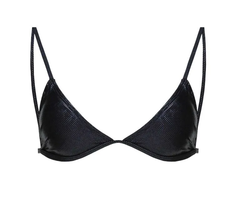 Ayala Black glitter sparkling swimwear bikini thong
