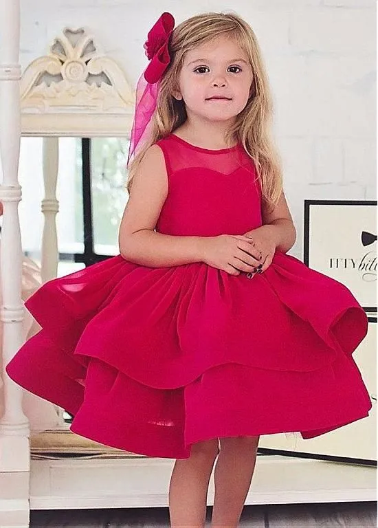 Ball Gown Fuchsia Girls Birthday Party Dress