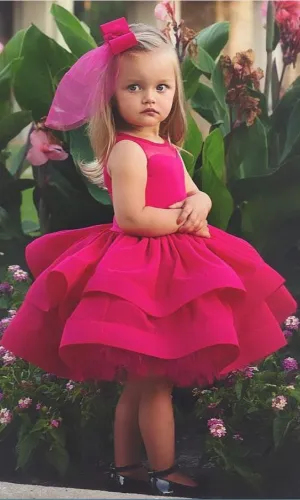 Ball Gown Fuchsia Girls Birthday Party Dress