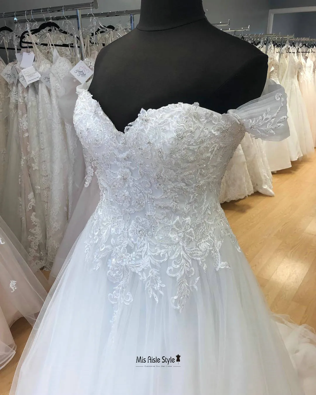 Ball Gown Off Shoulder Sleeves Wedding Dress