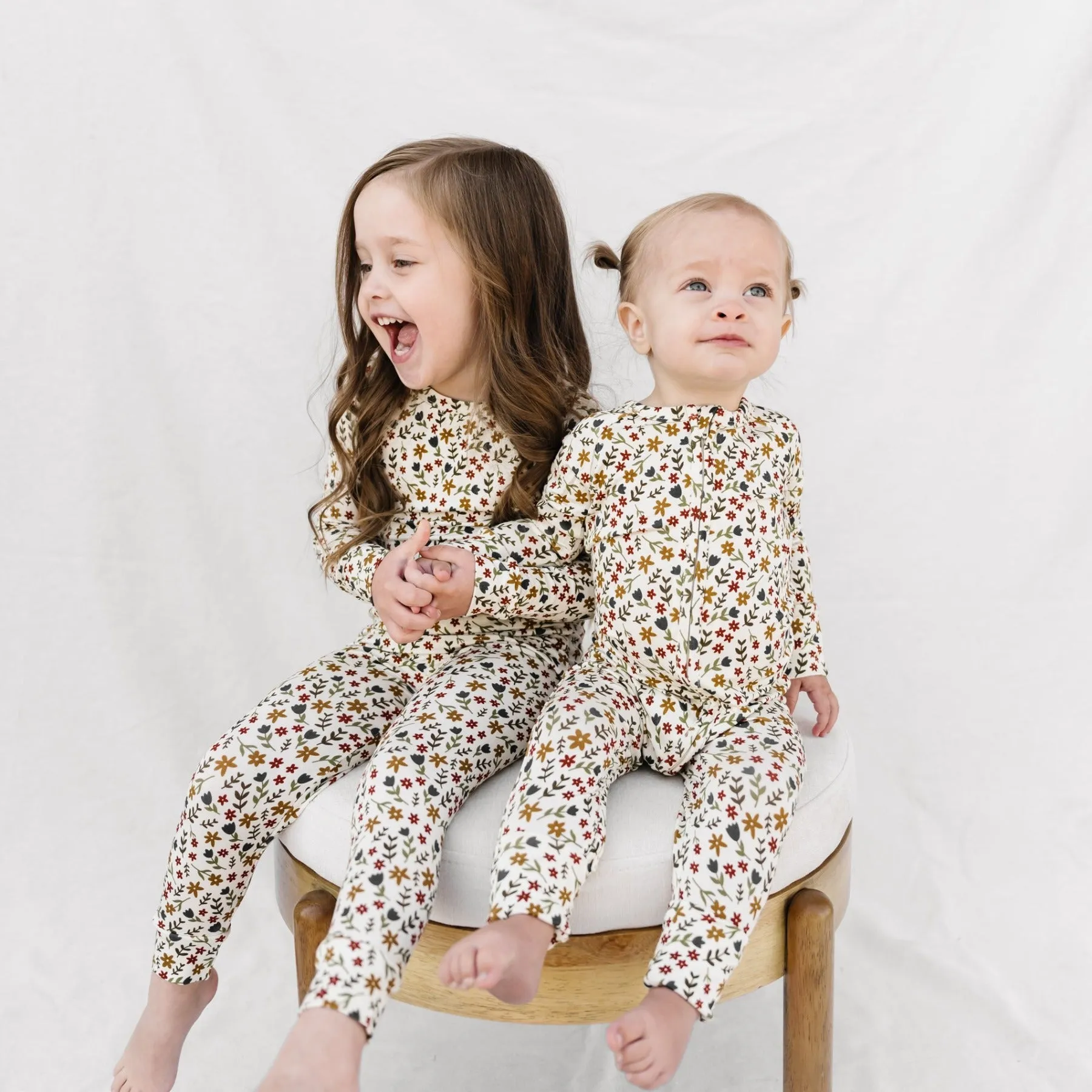 Cream Floral Two-Piece Set