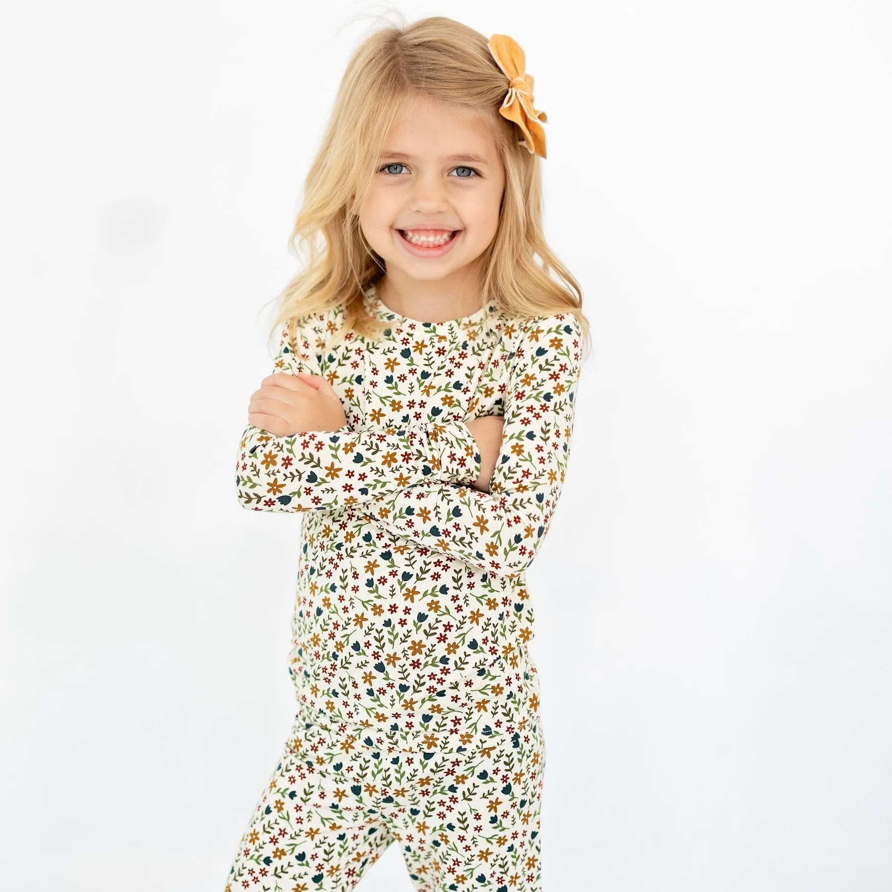 Cream Floral Two-Piece Set