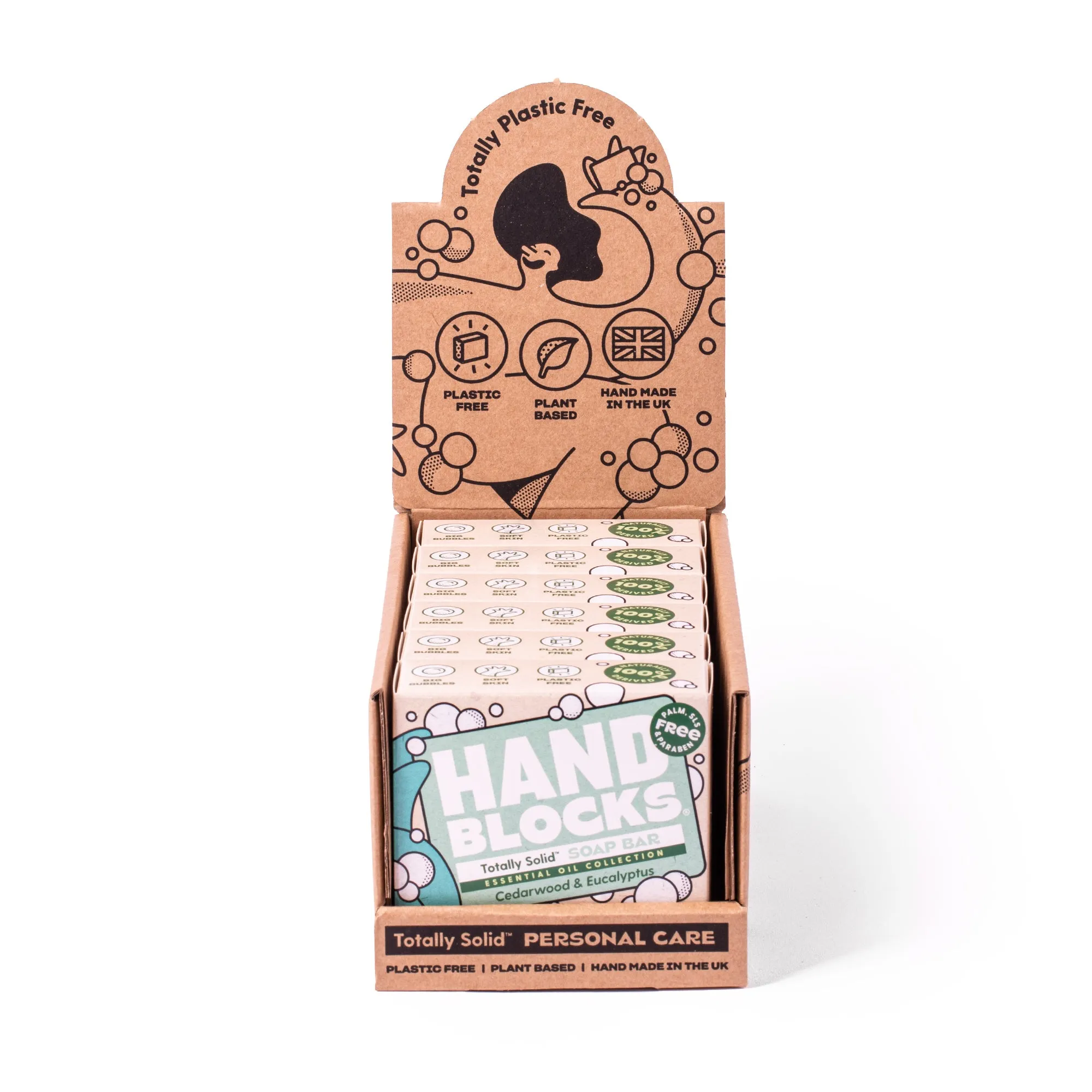 Hand Blocks Soap Bar - Cedarwood & Eucalyptus 100g