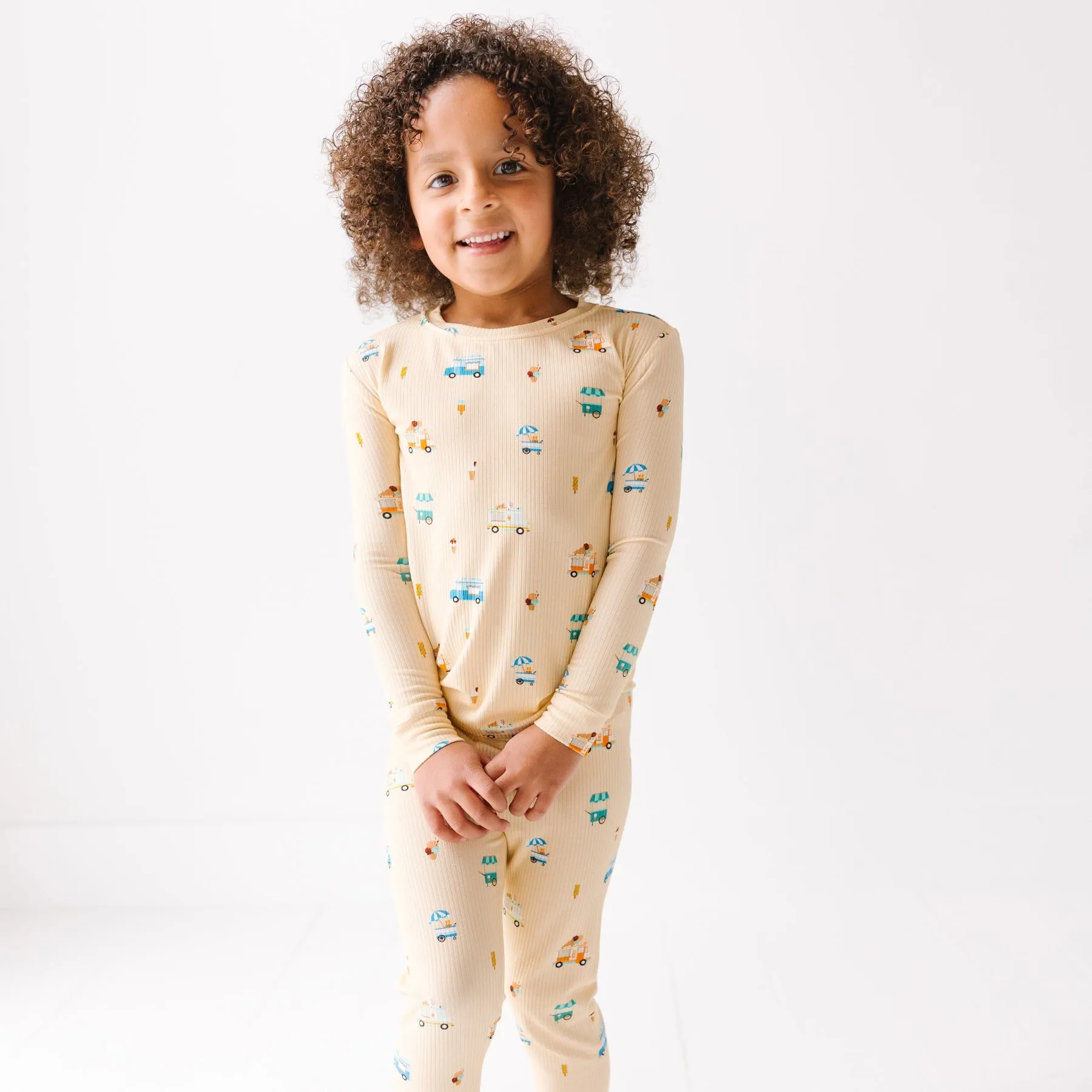 Ice Cream Trucks Small Ribbed Two-Piece Set