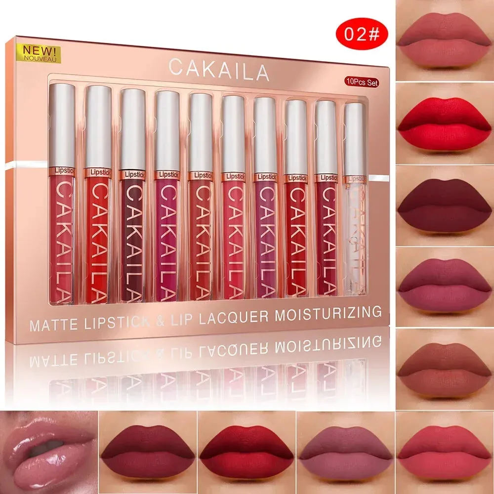 Lipstick Set Matte Waterproof Long lasting Cosmetics