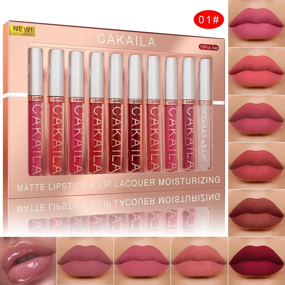 Lipstick Set Matte Waterproof Long lasting Cosmetics