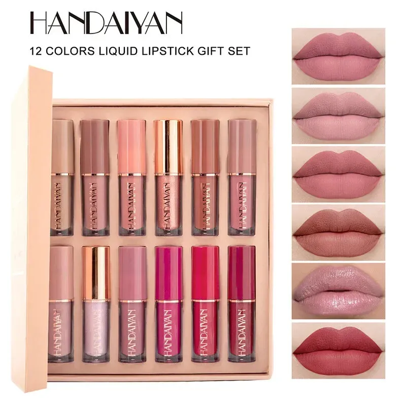 Lipstick Set Matte Waterproof Long lasting Cosmetics