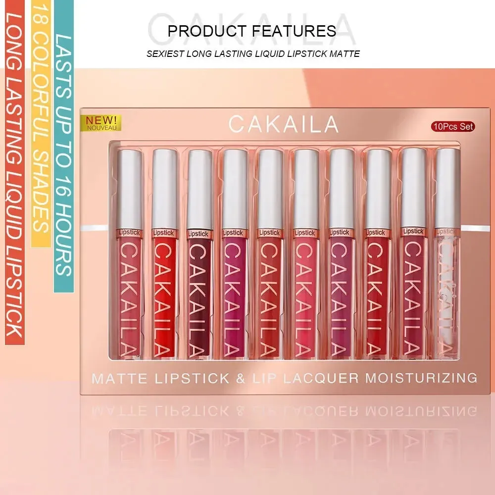 Lipstick Set Matte Waterproof Long lasting Cosmetics