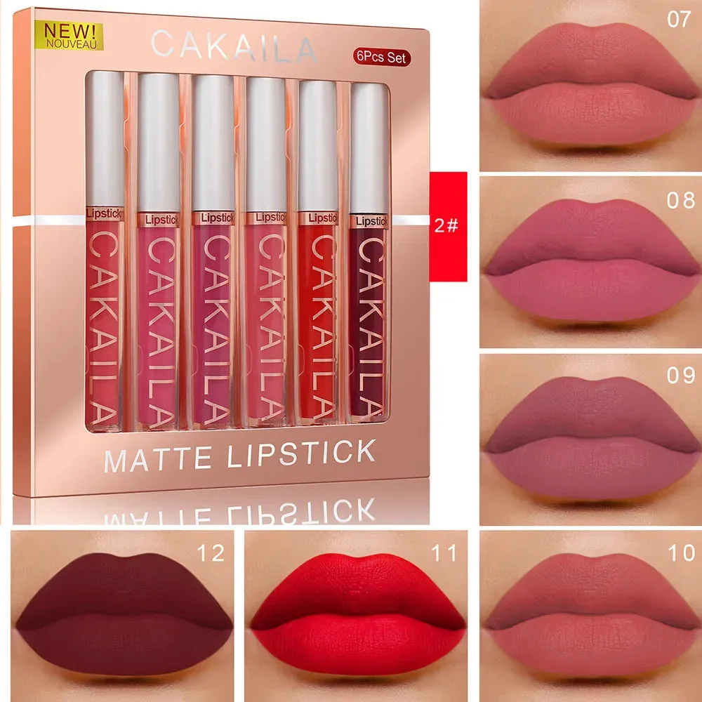 Lipstick Set Matte Waterproof Long lasting Cosmetics