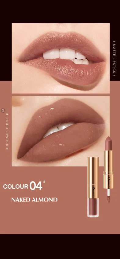 O'Cheal Waterproof Dual Head Lipstick & Lipgloss (12 colours)
