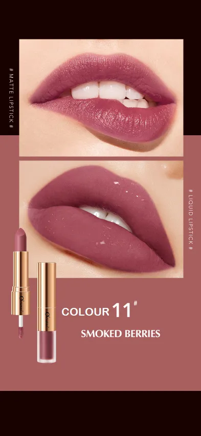 O'Cheal Waterproof Dual Head Lipstick & Lipgloss (12 colours)