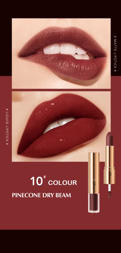 O'Cheal Waterproof Dual Head Lipstick & Lipgloss (12 colours)