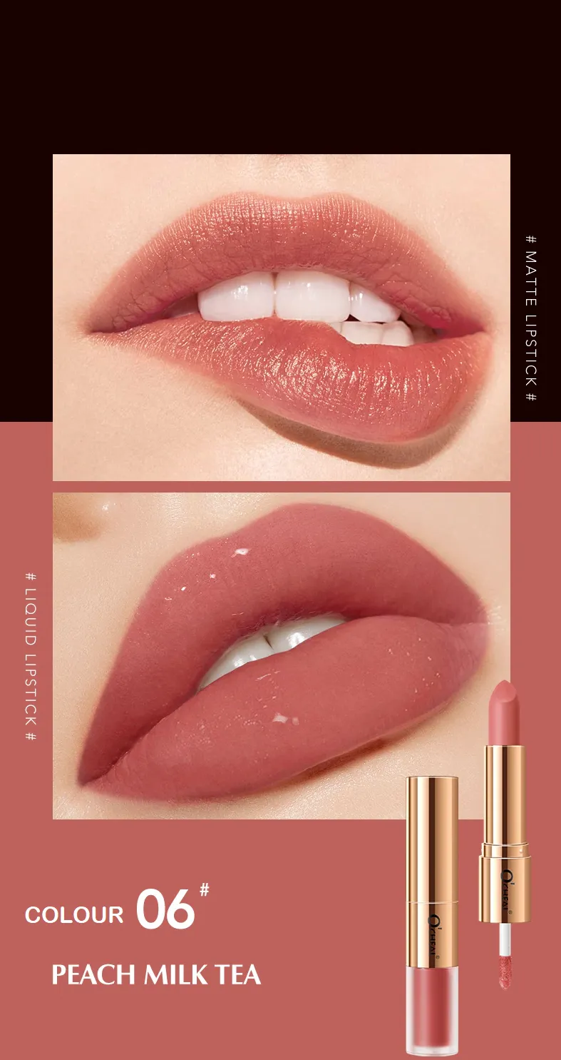 O'Cheal Waterproof Dual Head Lipstick & Lipgloss (12 colours)