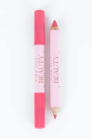Pink Lily Beauty Double Bloom Dual Lipstick & Lip Liner - Cotton Candy FINAL SALE