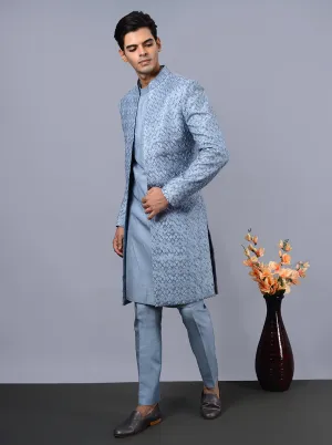 Powder Blue Indowestern | TULA