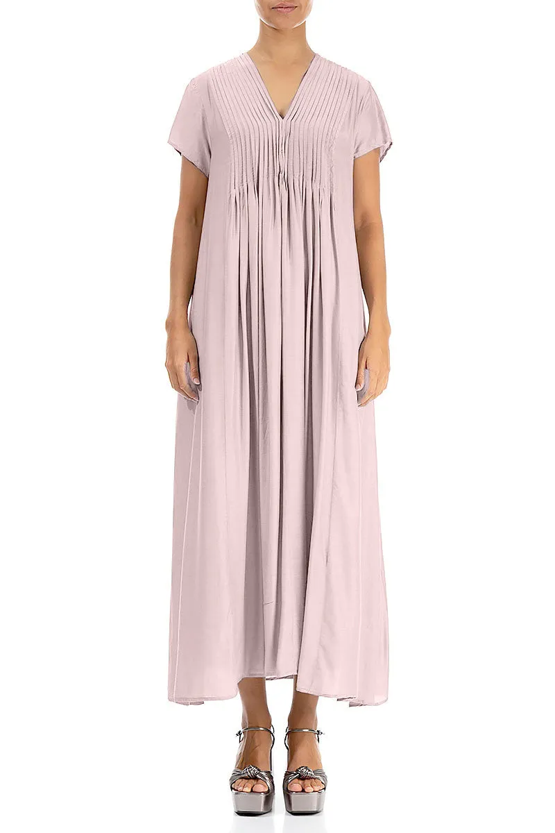 Romantic Powder Pink Silk Bamboo Dress