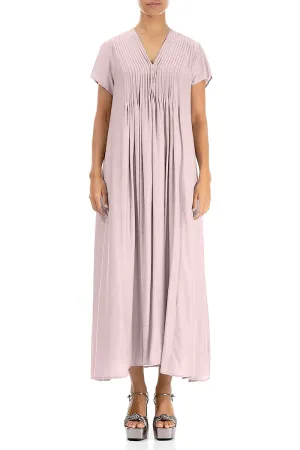 Romantic Powder Pink Silk Bamboo Dress