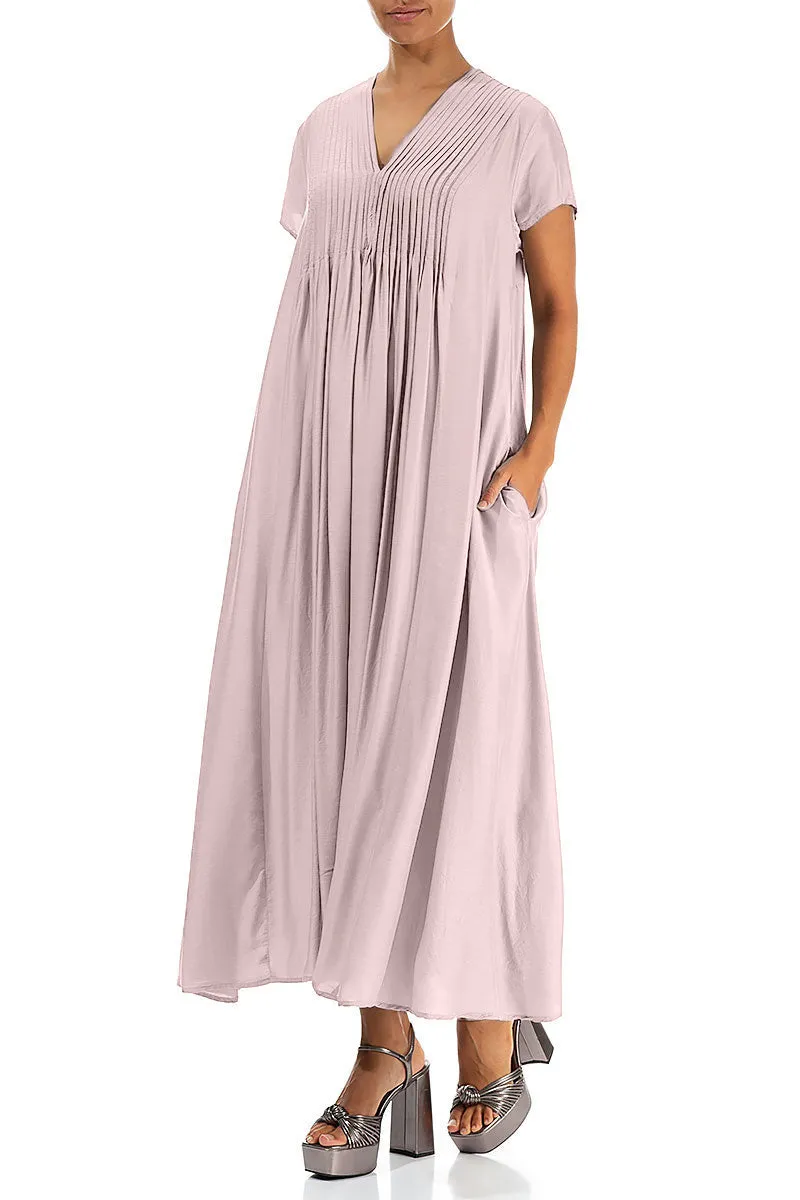 Romantic Powder Pink Silk Bamboo Dress