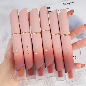 Wholesale Cruelty-Free Long-Lasting Silky Cup Non-Sticky Velvet Matte Lip Gloss Makeup Lipstickأحمر شفاه للمكياج بسعر الجملة خالي من القسوة يدوم طويلًا بكوب حريري غير لاصق ملمع شفاه مخملي مطفأ وكامد